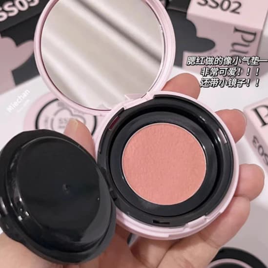 Air Cushion Blush Kem Má Hồng Nền Phồng Lâu Trôi Mịn Màng Có Bông Tả