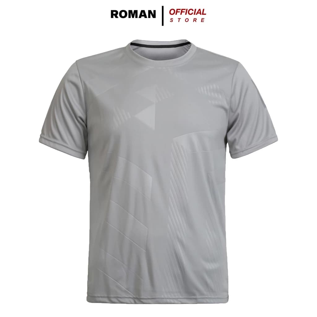 Áo thun lạnh nam thể thao cổ tròn cộc tay co giãn thông hơi thoáng mát ROMAN AT02