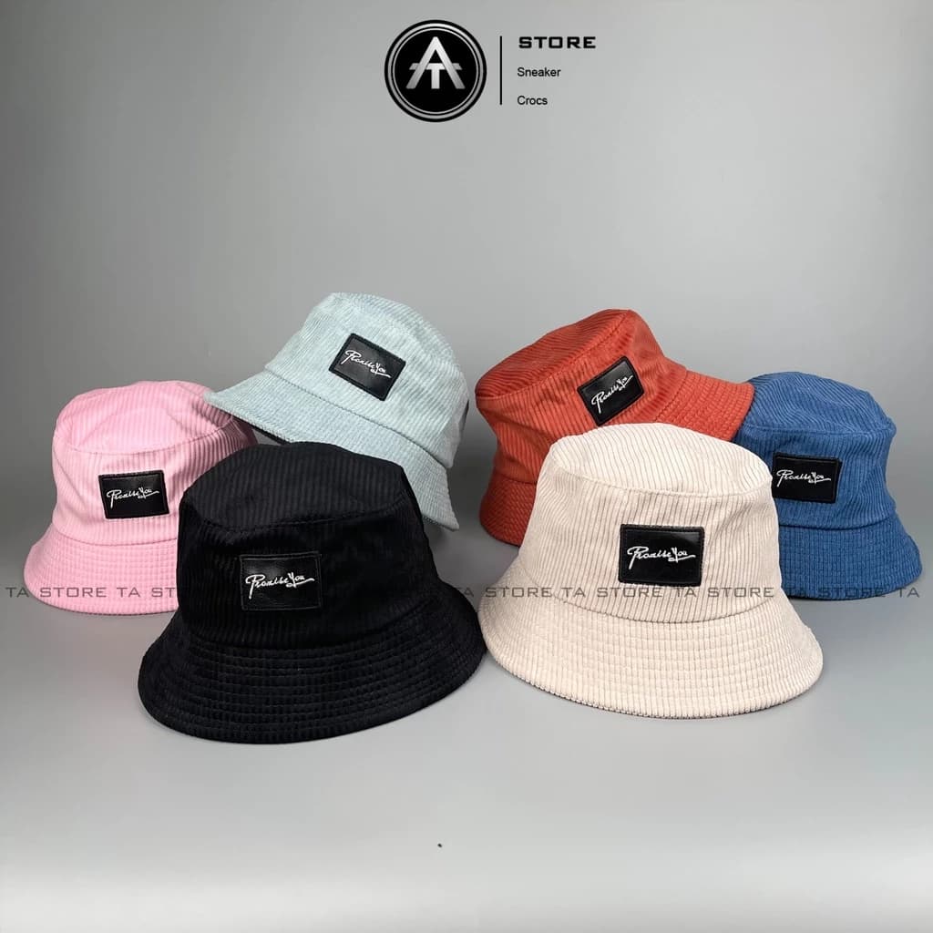 Mũ bucket thêu chữ Promissyou TA Store chất nhung tăm cao cấp form unisex nam nữ