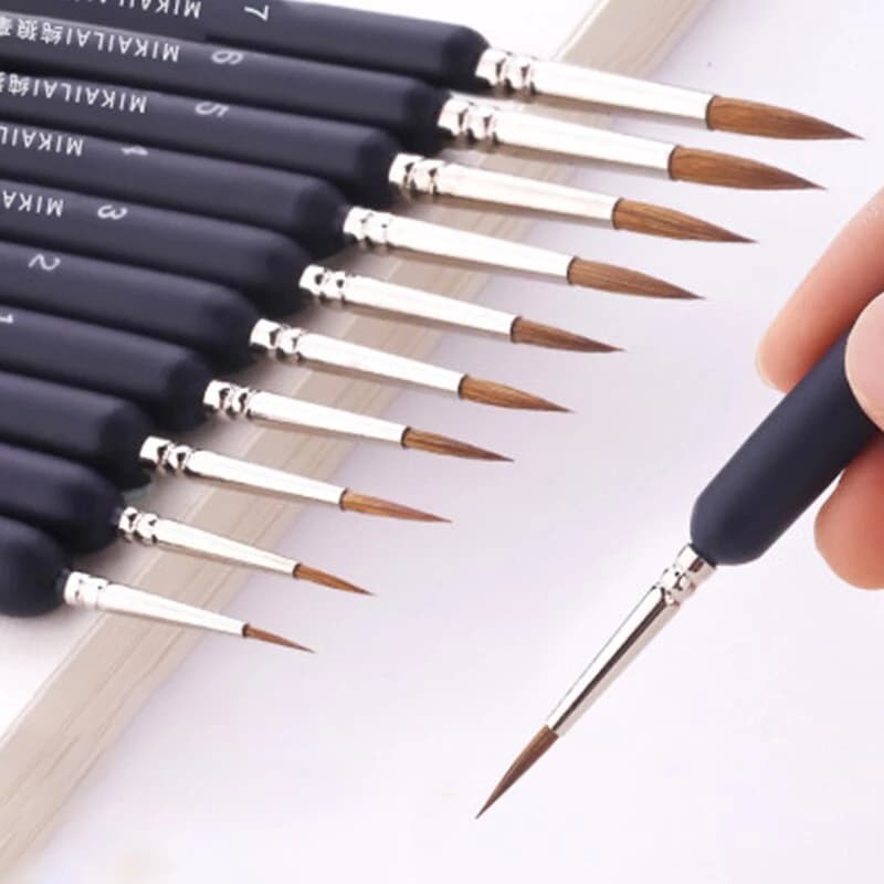 Cọ vẽ đường móc Angel Mark đầu tròn màu đen chất lượng cao chuyên dụng