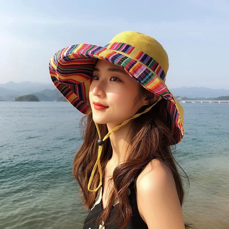 Mũ rộng vành chống nắng phong cách Hàn Quốc thời trang dành cho nữ