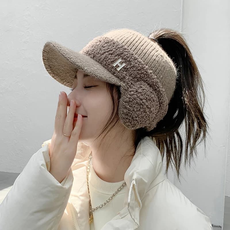 Mũ Len Che Tai Giữ Ấm Mùa Đông Thời Trang Dành Cho Nữ