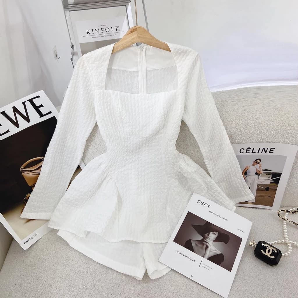 SET ĐŨI XỐP ÁO XÒE VÀ SHORT ⚡HỎA TỐC⚡ MEOINDAHOUSE