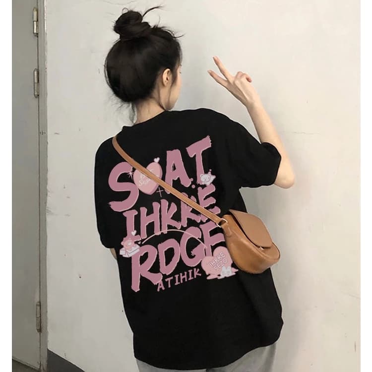 Áo Thun Hồng May Cánh Nữ - Phông ngắn tay lỡ form rộng bánh bèo pastel đẹp cá tính Ulzzang