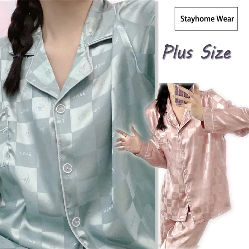 Bộ đồ ngủ vải lụa satin thời trang chất lượng cao 2023 dành cho nữ cỡ lớn M-5XL