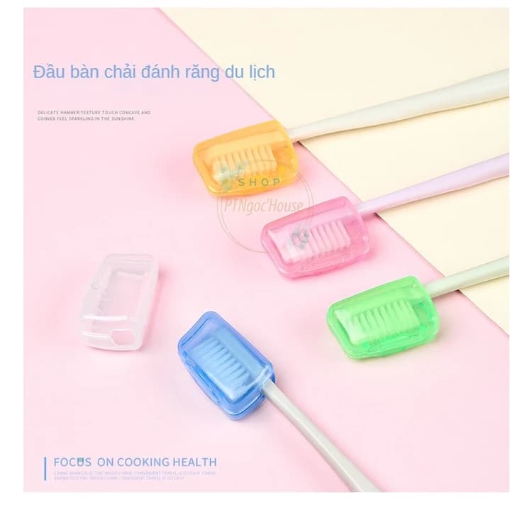 Set 10 Nắp Nhựa Bảo Vệ Đầu Bàn Chải Đánh Răng Chống Bụi Bẩn Du Lịch Tiện Lợi