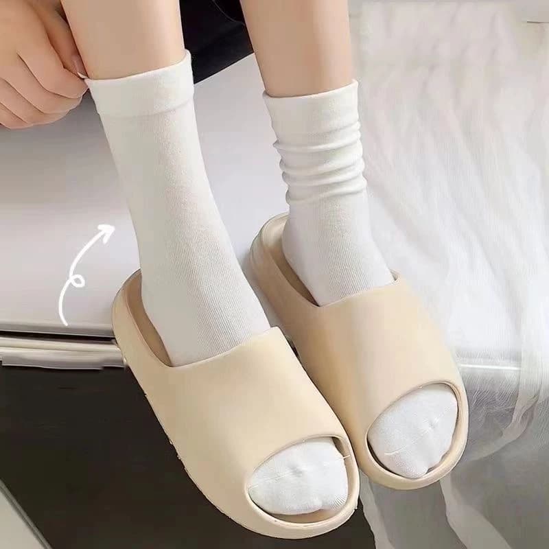 Tất Nữ Cổ Cao Chất Liệu Cotton Mềm Mại Thoáng Mát Cao Cấp Phong Cách Nhật Bản