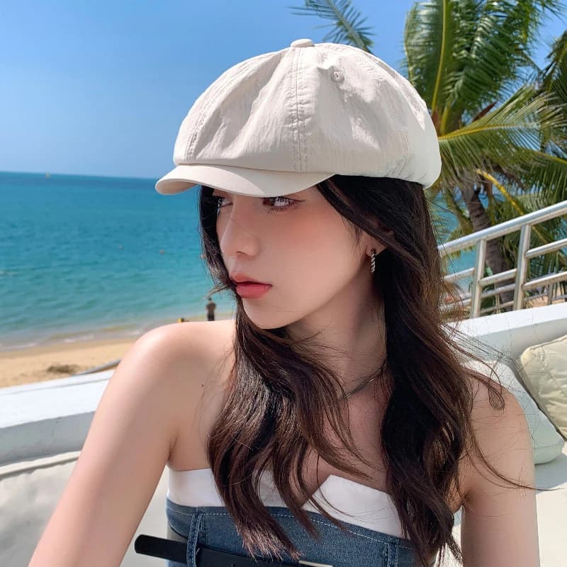 Nhật Bản Đơn Giản Retro Chuyển Tiếp Mũ Nữ Phù Hợp Với Họa Sĩ Beret Mặt Nhỏ Văn Học Yuppie Newsboy Cap