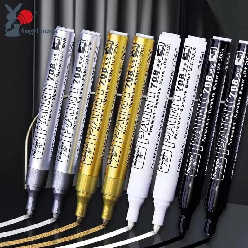 Bút sơn kim loại AngleMark Bút đánh dấu vĩnh viễn không thấm nước Bút đánh dấu mực có thể nạp lại cho Model / Graffiti / Card DIY / Lốp / Kính Gguangna