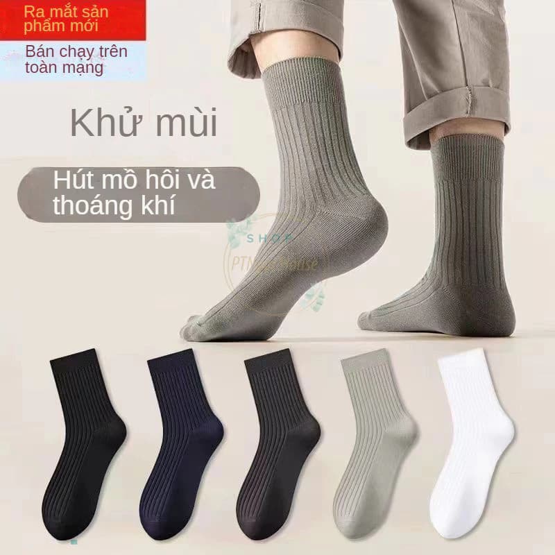Tất Nam Nữ Cổ Cao/Cổ Ngắn Chất Liệu Cotton Mềm Mại Thoáng Mát Cao Cấp