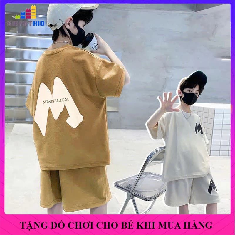 Set đồ thời trang hè bé trai, bộ đồ mùa hè bé trai, quần áo trẻ em mùa hè sz 18-50kg mẫu M, bộ đồ cộc tay bé trai mùa hè