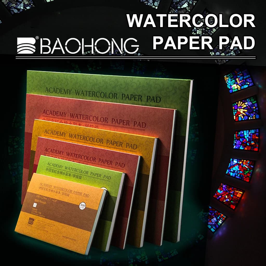 Anglemark Cotton Màu Nước Giấy Pad 32K 16K 20 Tờ 300gsm 200gsm Tranh Sách Nghệ Sĩ Học Viện Nghệ Thuật Chuyên Nghiệp Cung Cấp BAOHONG