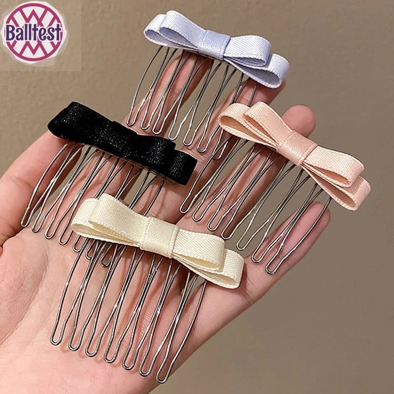 Balltest🎨Set 2 Kẹp Xược Tóc Đính Nơ Tạo Độ Bồng Tóc Cho Nữ Siêu Xinh Phong Cách Korea Siêu Hot