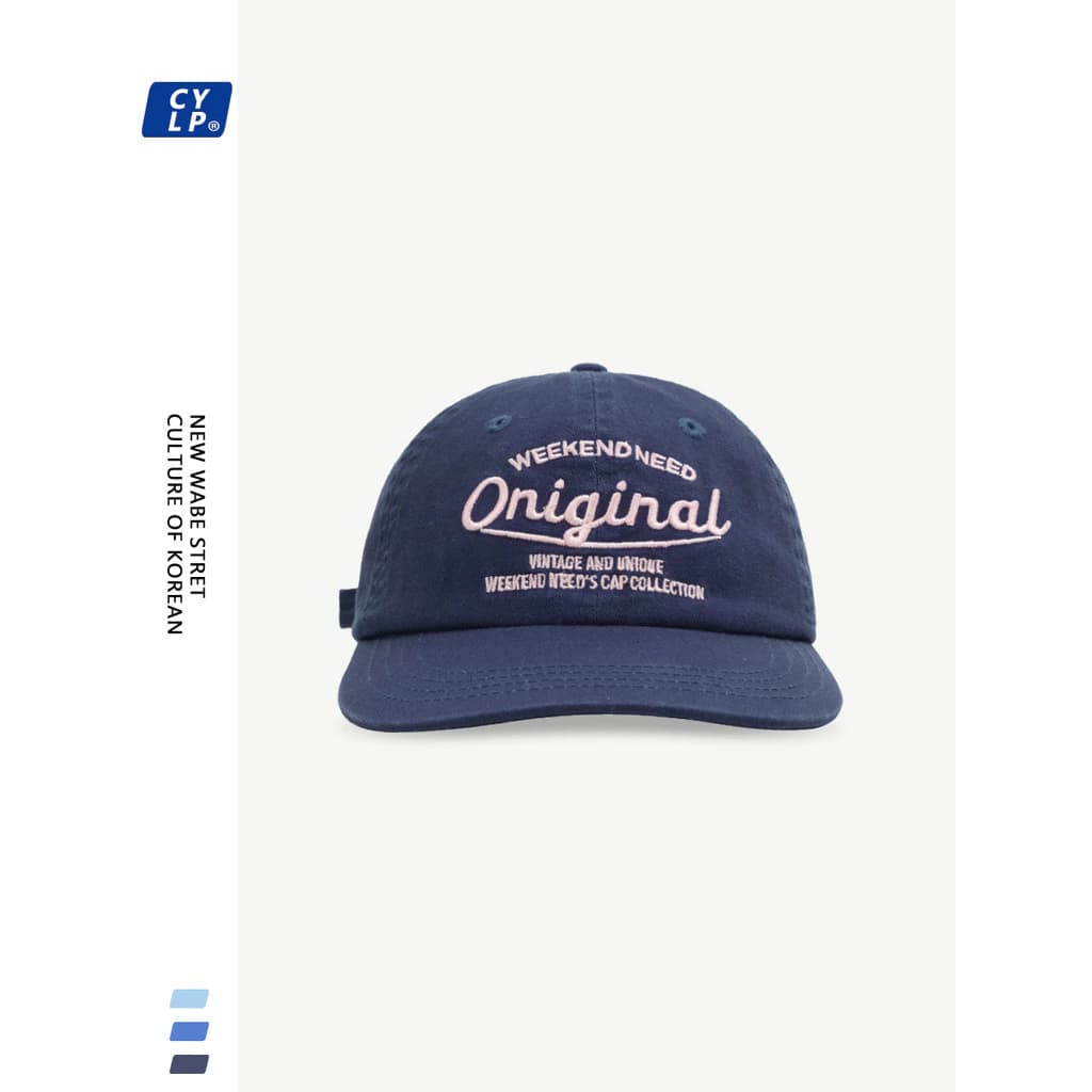 Influencer Flat-Brimed Hip-Hop Mũ Nữ Dạo Phố Thêu Chữ Mũ Bóng Chày Phiên Bản Hàn Quốc Stre