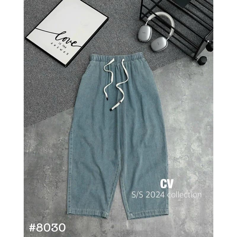 ( Hottrend ) Quần Jean Bò Baggy Thụng Lưng Chun Tôn Dáng - Quần Jean Dáng Baggy Chất Đẹp Tôn Dáng
