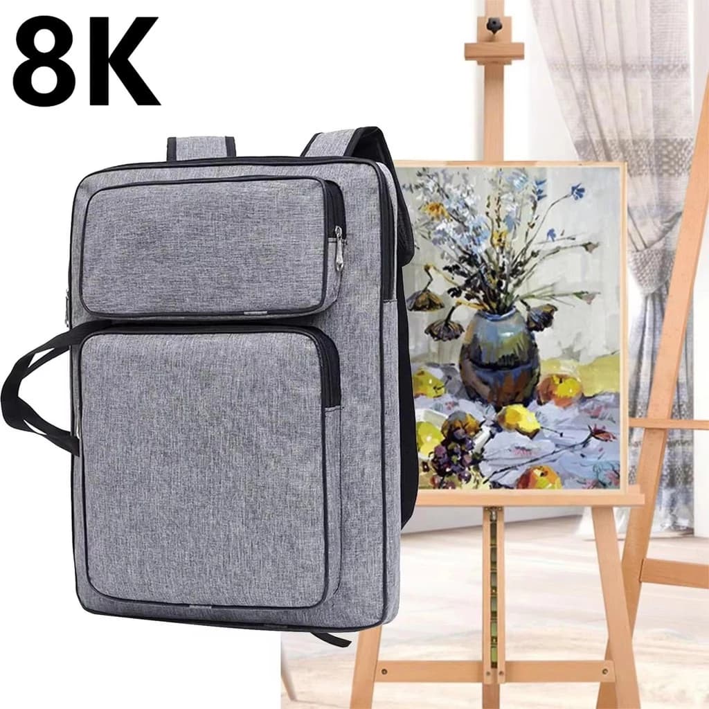 Angel Mark 4K / 8K Nylon Chống Thấm Nước Kích Thước Lớn Vẽ Bảng Túi Vẽ Vải Oxford Vai Túi Đựng Bút Chì Hộp Đựng Người Tổ Chức Túi Tranh Ba Lô Di Động Đồ Dùng Nghệ Thuật Văn Phòng Phẩm