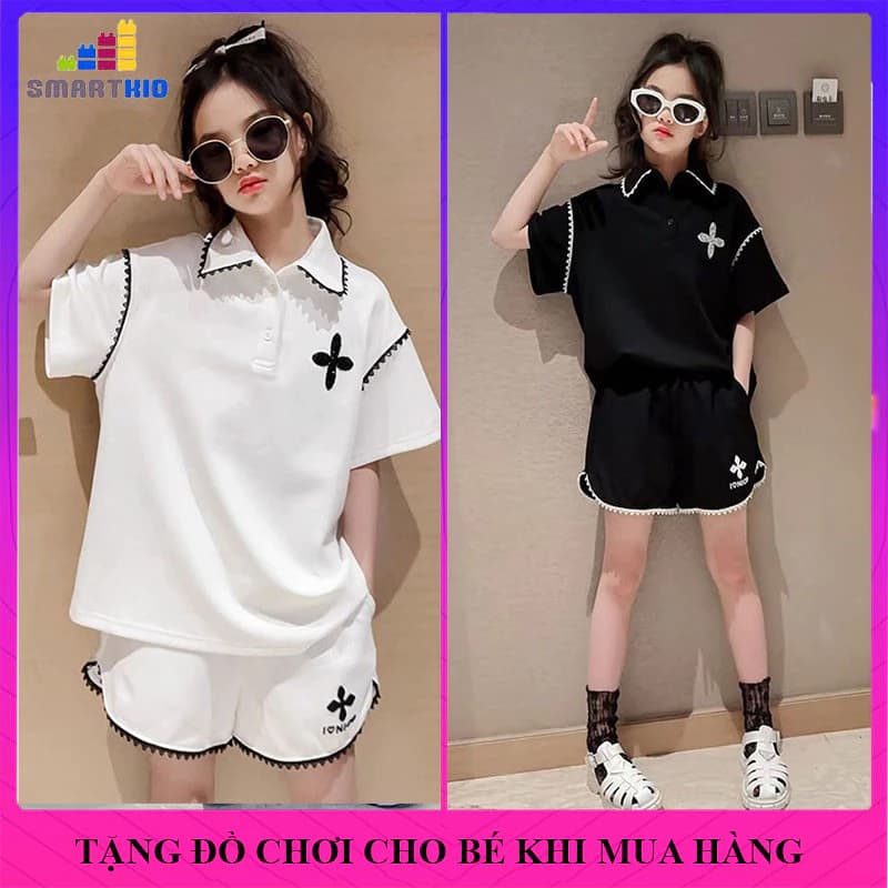 Bộ đồ bé gái, Bộ quần áo bé gái, set đồ thời trang mùa hè bé gái size 18-50kg set quần áo cộc tay hè mẫu LOVE