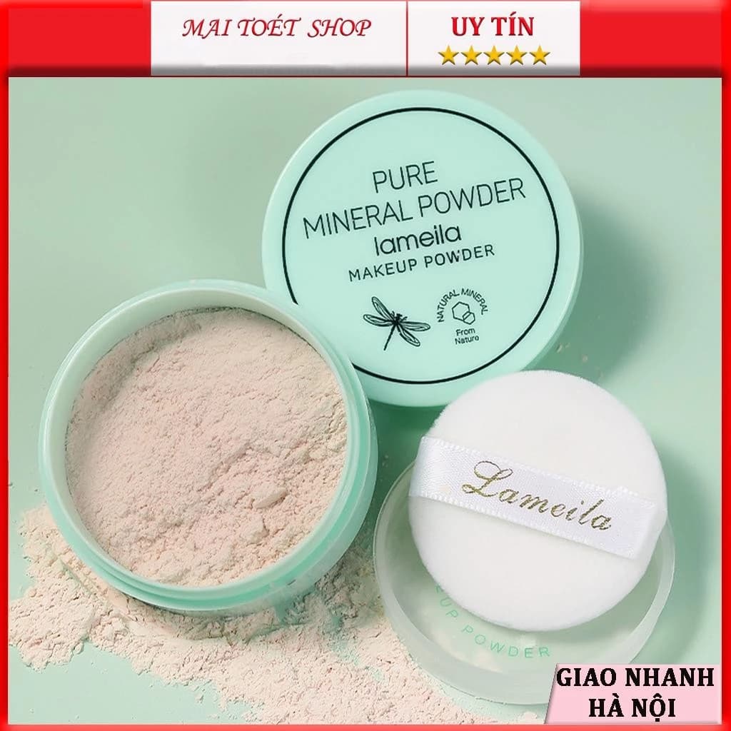 Phấn phủ kiềm dầu dạng bột Lameila mỏng nhẹ che khuyết điểm