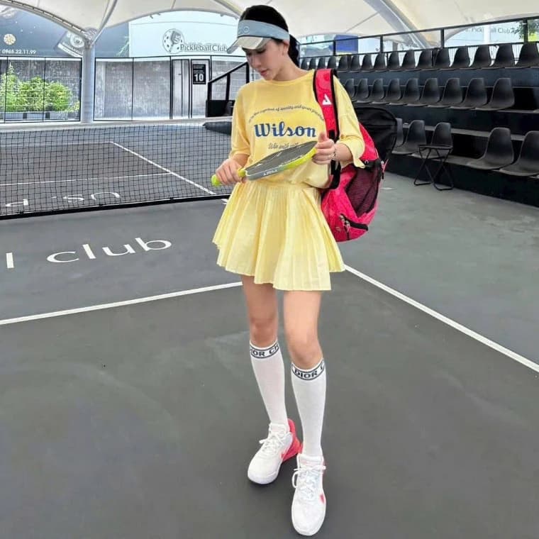 [Pickleball NEW] Bộ thể thao nữ, Bộ WIL.SON, Bộ váy áo chơi Pickleball Golf Tennis...VNXK