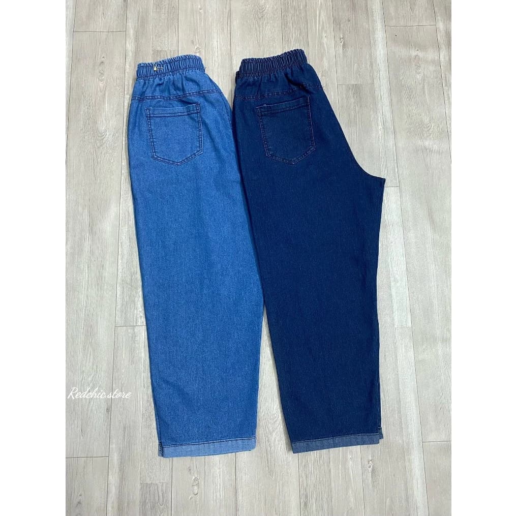 Quần jean giấy baggy lỡ lật gấu siêu mềm mát- quần bò giấy baggy nữ