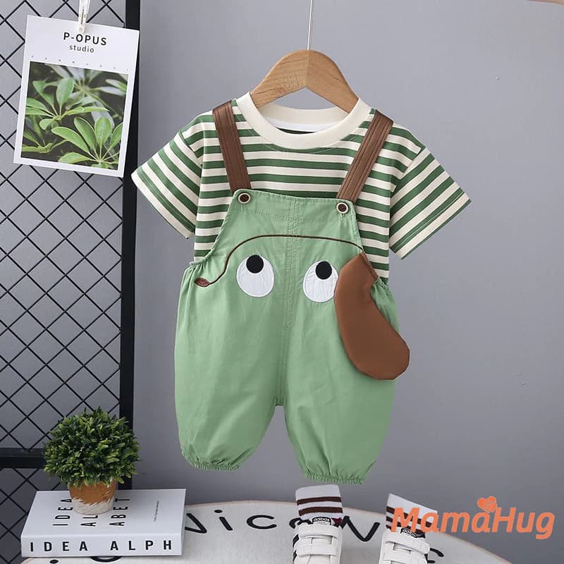 ​​2026 Mới Bé Trai Trang Phục Mùa Hè Bộ Hai Mảnh Thời Trang Dễ Thương Cho Bé Áo Sơ Mi Tay Ngắn Quần Áo Trẻ Sơ Sinh Cotton Quần Áo Playwear Thông Thường Chụp Ảnh Đầm Phù Hợp Với Quần Áo Ngọt Ngào