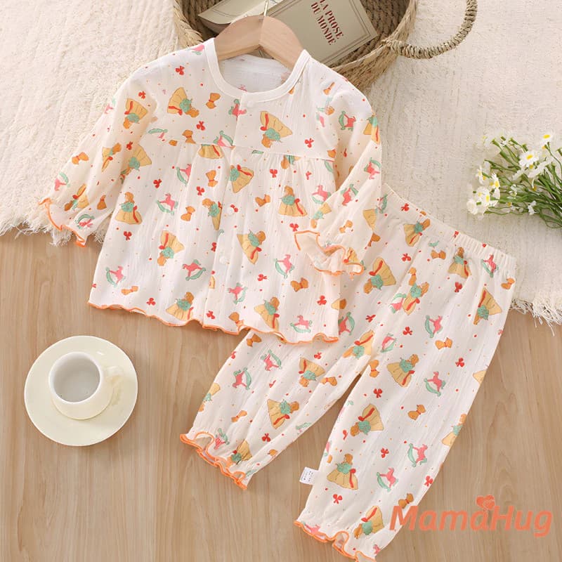 2026 Mới Bé Gái Công Chúa Trang Phục Cotton Top Quần Bộ Nhẹ Đồ Chơi Thường Ngày Mặc Ở Nhà Bên Ngoài Mùa Hè Thu Thoải Mái Mềm Mại Quần Áo Cho Bé Sơ Sinh Tập Đi Ngọt Ngào Đáng Yêu