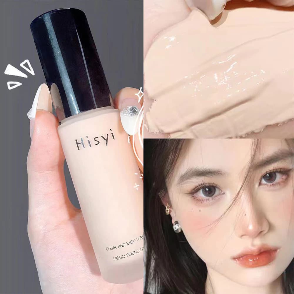 Chất Lỏng Nền Học Sinh Tự Nhiên Che Khuyết Điểm Bột Chống Dính Kem Trơn Ánh Sáng Cảm Giác Trong Suốt Kem Nền Da Ngẫu Nhiên Kiểm Soát Dầu Làm Mới Che Khuyết Điểm