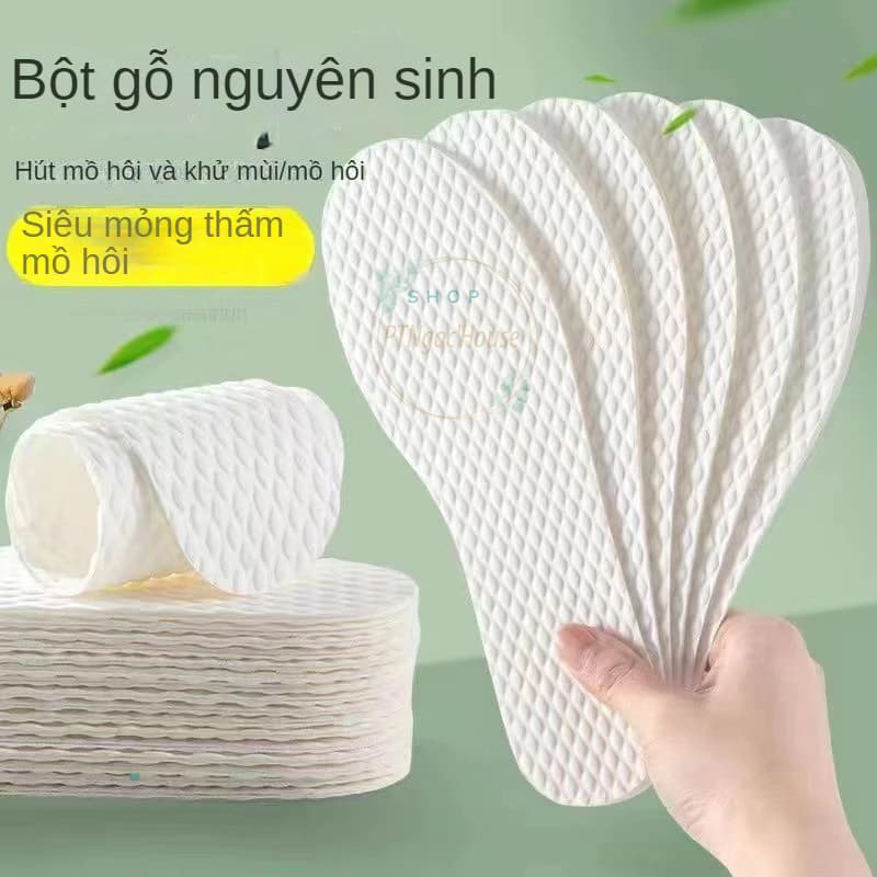Set 5 Đôi Miếng Lót Giầy Miếng Thấm Hút Mồ Hôi Chân, Siêu Mỏng, Khử Mùi