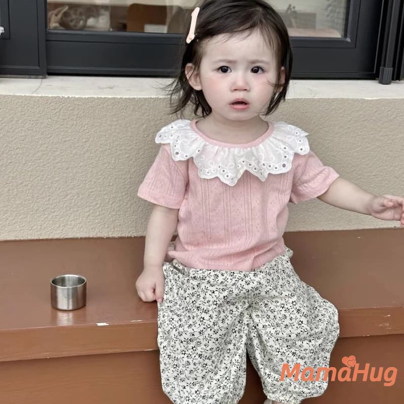 Bé Gái Mùa Hè Bộ Quần Áo Ren Viền Tay Ngắn Lưới Chống Muỗi Quần Trang Phục Trẻ Sơ Sinh Tập Đi Quần Áo Cotton Quần Áo Playwear Chụp Ảnh Đáng Yêu Mặc Thời Trang Hợp Thời Trang