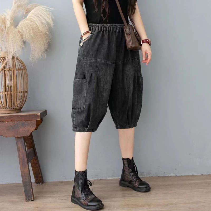 Quần jeans ngố nữ đẹp, sang trọng, Mã J5