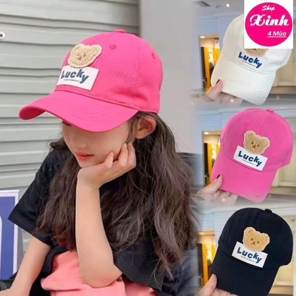 Mũ Lưỡi Trai Gấu LUCKY, Nón Chống Nắng Cho Bé 2-8 tuổi (P1136SX4M)