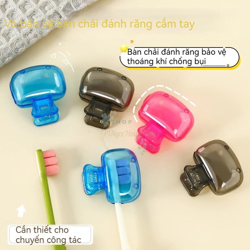 Nắp Nhựa Đựng Đầu Bàn Chải Đánh Răng, Kẹp Bảo Vệ Đầu Bàn Chải Đánh Du Lịch Tiện Lợi
