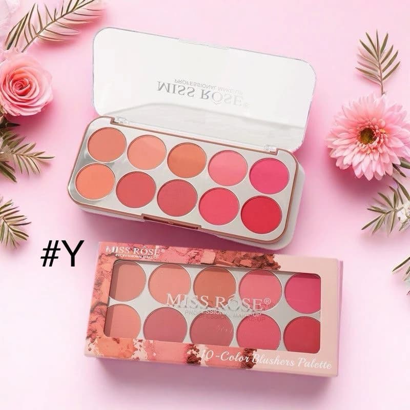 Bảng phấn má hồng MISS ROSE 10 màu