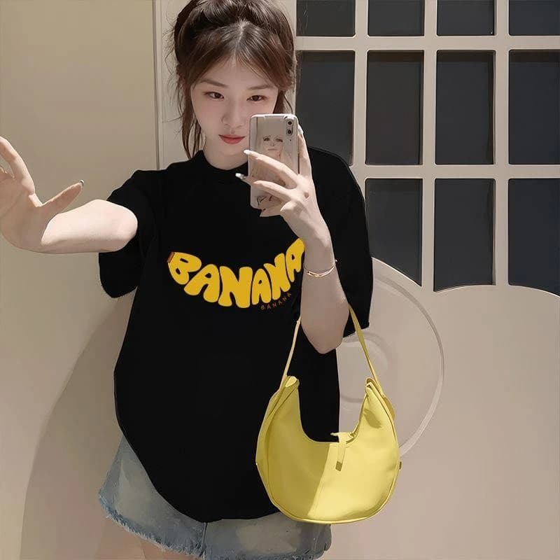 Áo thun nam nữ, tay lỡ form rộng in hình BANANA đa dạng, áo thun unisex, thời trang hot mùa hè