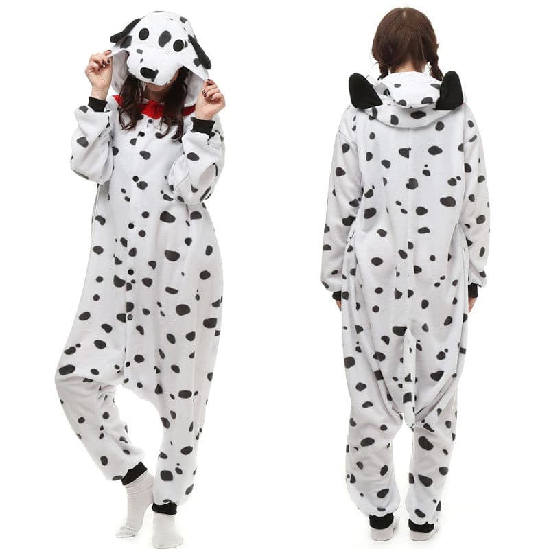 Người lớn Chó đốm Trang Phục Hóa Trang Hoạt Hình Phát Hiện Chó Onesie Áo liền quần Động Vật Một Mảnh Body Halloween Giả Tưởng Homewear