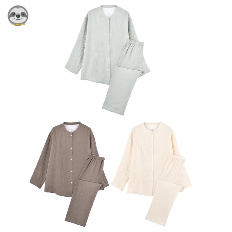 Phong cách Nhật Bản Muji Style / Bộ đồ ngủ liền mạch bằng vải tuyn / Bộ đồ mặc nhà dành cho nữ