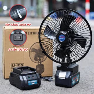 🔥🔥Quạt Tích Điện Pin 10-15 Cell Dùng Liên Tục 4-8H, Quạt Makita Để Bàn 2 Cấp Độ Gió Siêu Mát
