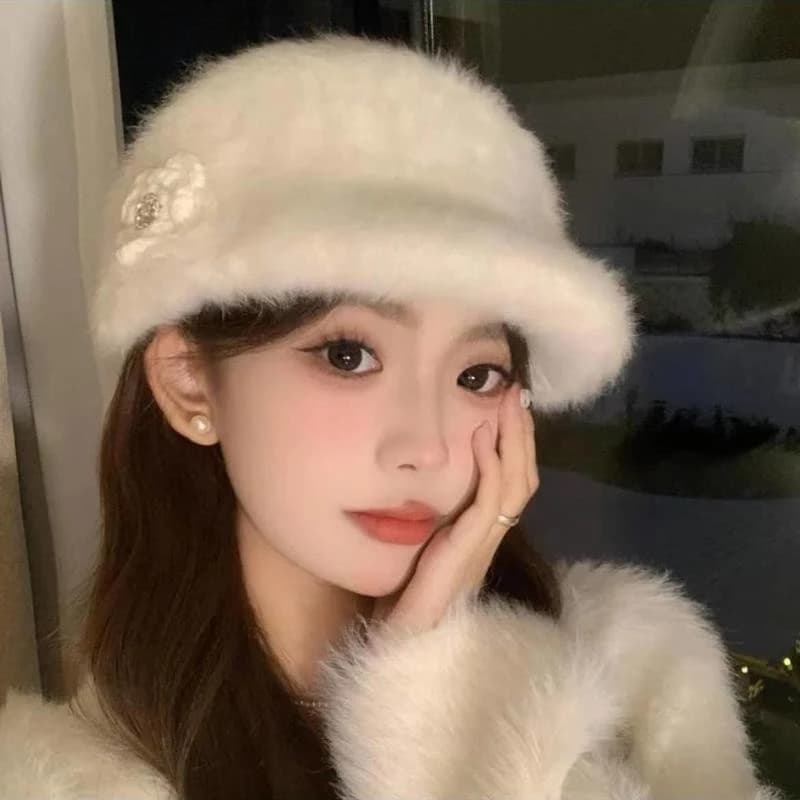 Phụ Nữ Phong Cách Mới Thu Đông Thời Trang Pháp Retro Thanh Lịch Cao Cấp Tất Cả Trận Đấu Mũ Xô