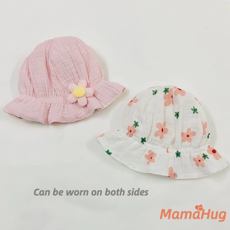 Mũ Chống Nắng Cho Bé 2026 Mùa Hè Hai Mặt Có Thể Đảo Ngược Công Chúa Dễ Thương Gạc Cotton Chống Nắng Bé Gái Trẻ Sơ Sinh Mũ Bảo Vệ Tập Đi Có Thể Gập Lại Ngoài Trời Đi Biển Du Lịch Sử Dụng Hàng Ngày Mũ Phụ Kiện Cho Bé