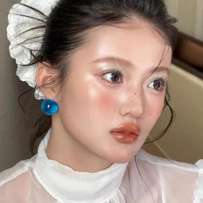 Mùa Hè Phong Cách Mới Xanh Bóng Xanh Bông Tai Tươi Bông Tai Bông Tai Bông Tai