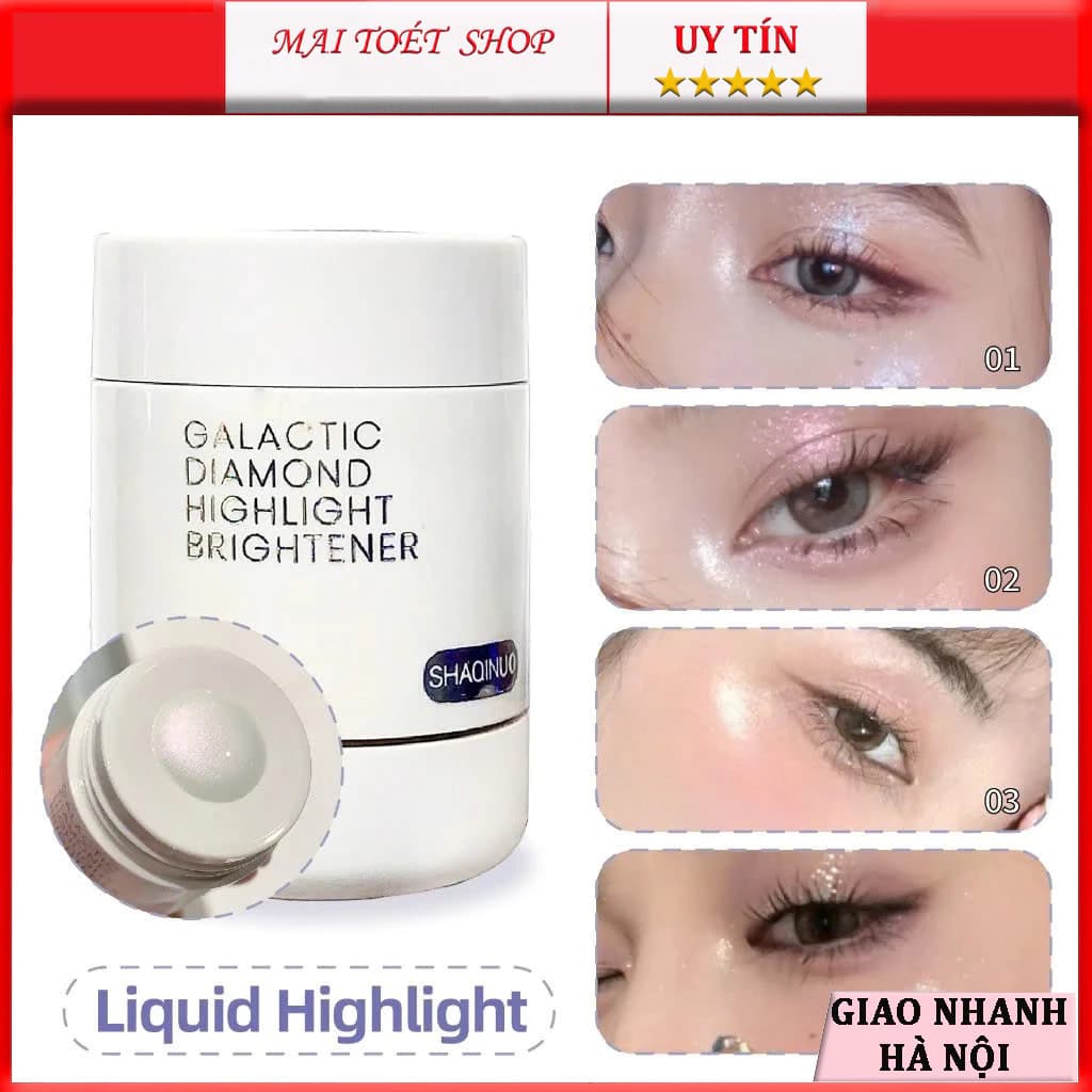 Phấn Bắt Sáng SHAQINUO Dạng Lỏng Galaxy Ngôi Sao Kim Cương Ánh Ngọc Trai Lấp Lánh