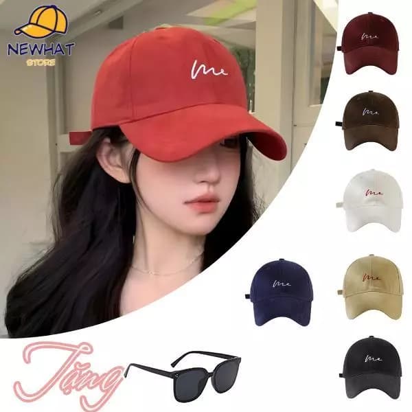 Mũ Lưỡi Trai [ME] Thêu Basic: Lòng Sâu Vành Rộng Cho Đầu To, Hack Mặt Nhỏ, Cotton