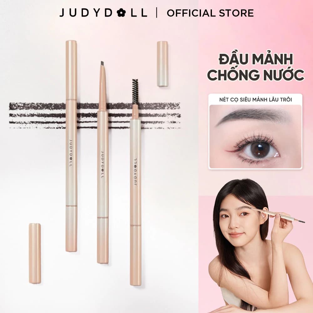 Chì Kẻ Mày JUDYDOLL Define Eyebrow Pencil Siêu Mảnh Phẩy Sợi Sắc Nét Lâu Trôi Chống Nước 80mg