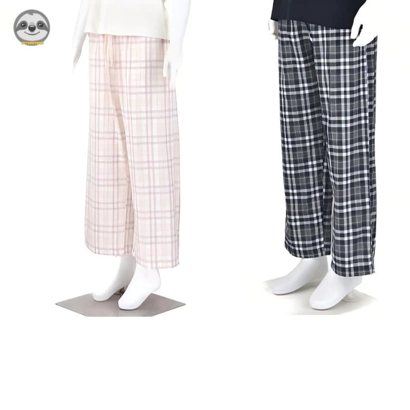 Phong cách Nhật Bản Phong cách Muji / Quần phòng chờ sợi hai lớp bằng Cotton nguyên chất / Có thể mặc quần Pyjama bên ngoài / Quần chờ nam nữ