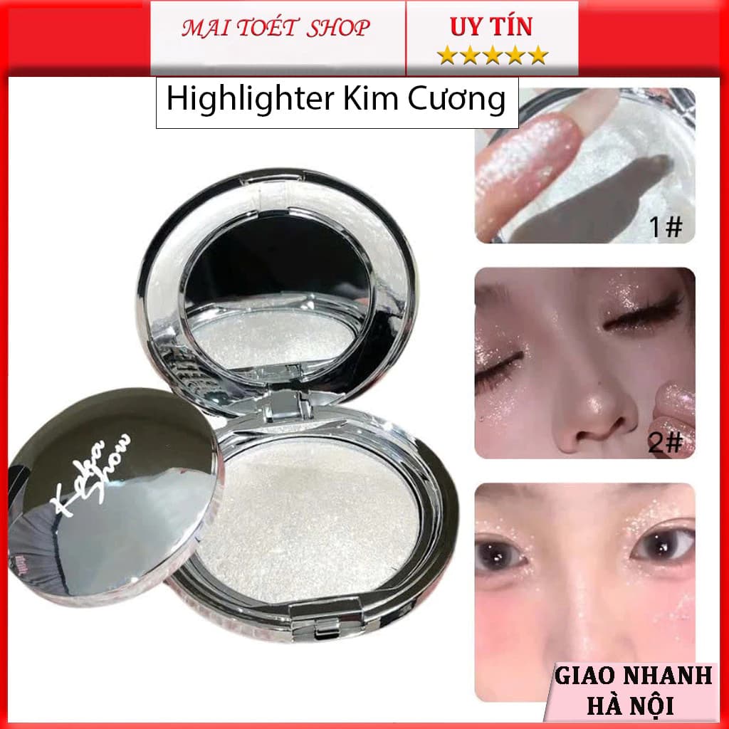 Phấn Highlighter Kakashow Kim Cương Sáng Mắt Tạo Khối Glow Bền Màu Lâu Trôi