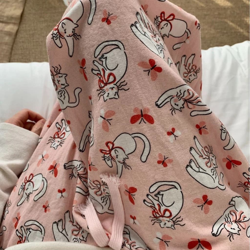 Cotton Chải Quần Pyjama Rời Hoạt Hình Dễ Thương, Phù Hợp Mặc Ở Nhà