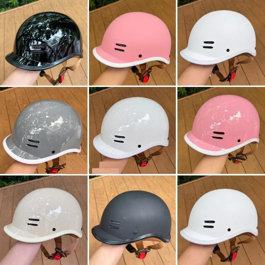 Mũ bảo hiểm đạt chuẩn CÁ HEO nửa đầu đủ màu, đạt chuẩn kiểm định Dành cho nam nữ