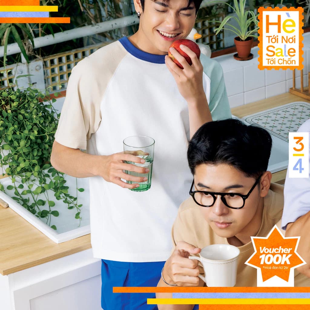 3PhầnTư - Áo Thun Unisex 100% Cotton Tay Ngắn Regular Raglan Đạt Chuẩn Quốc Tế - TTSM24006