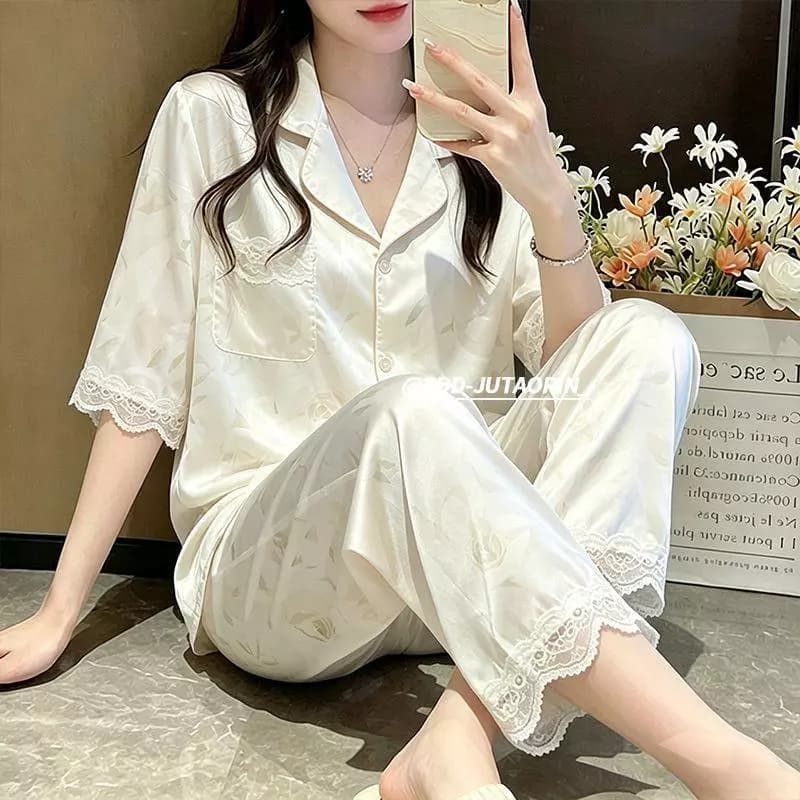 [Bộ Đồ Ngủ] Áo Ngủ Tay Ngắn Lụa Băng Nhiều Mẫu, Chất Liệu Mỏng Mát Cao Cấp, Mặc Ở Nhà Thoải Mái