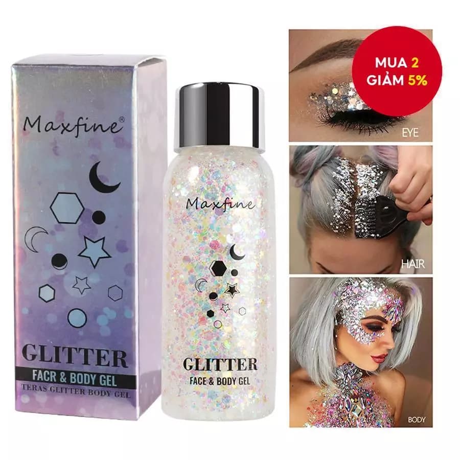Gel Sequins Phấn Mắt Kim Sa Lấp Lánh Lớn Cho Mặt Và Cơ Thể Kim Sa Lấp Lánh Laser Cho Trang Điểm Sân Khấu
